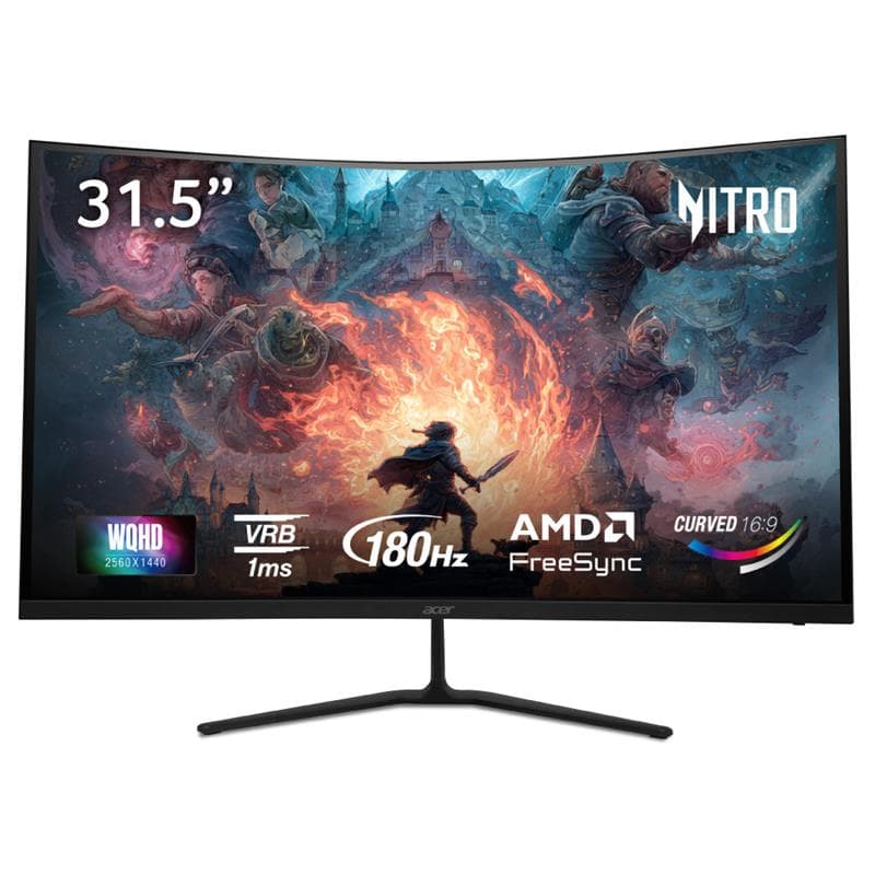 ACER Nitro 31.5" 2560 x 1440 QHD VA 180Hz Gaming Monitor