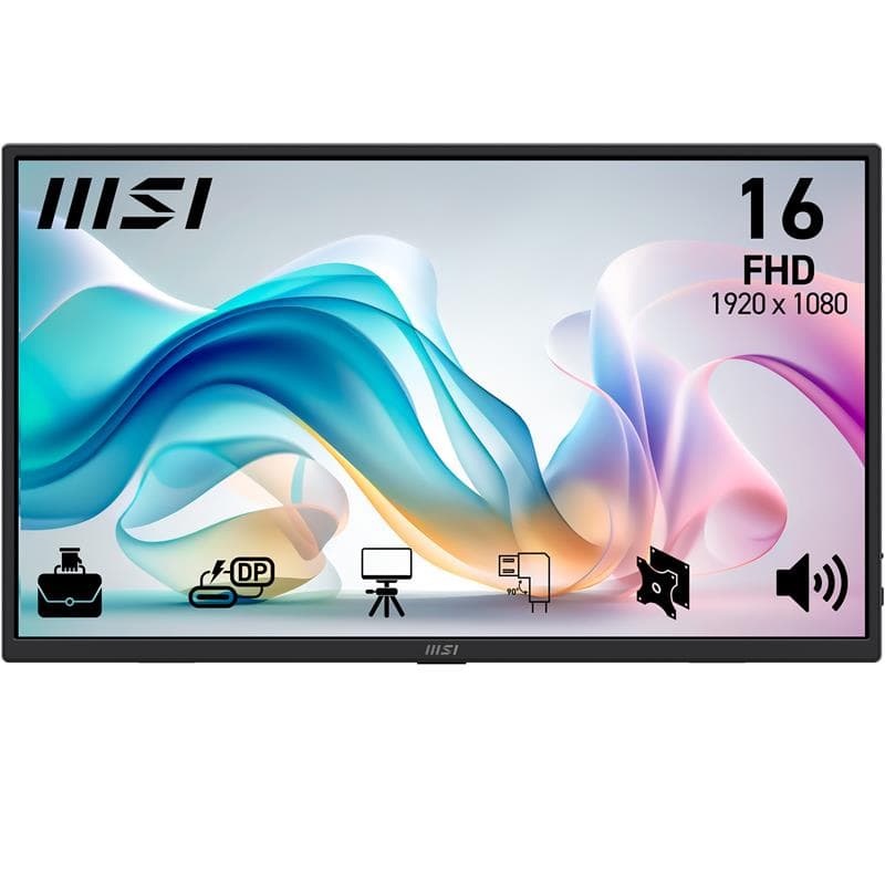 MSI PRO MP165 E6 16" FHD IPS 60Hz 4ms(GtG) Business Monitor
