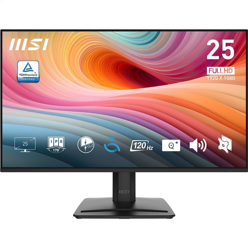 MSI PRO MP251 E2 24.5" FHD IPS 120Hz 1ms (MPRT) Black Monitor