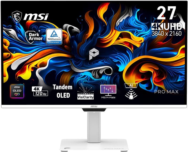 MSI PRO MAX 26.5" 3840 x 2160 UHD QD-OLED 120Hz Monitor