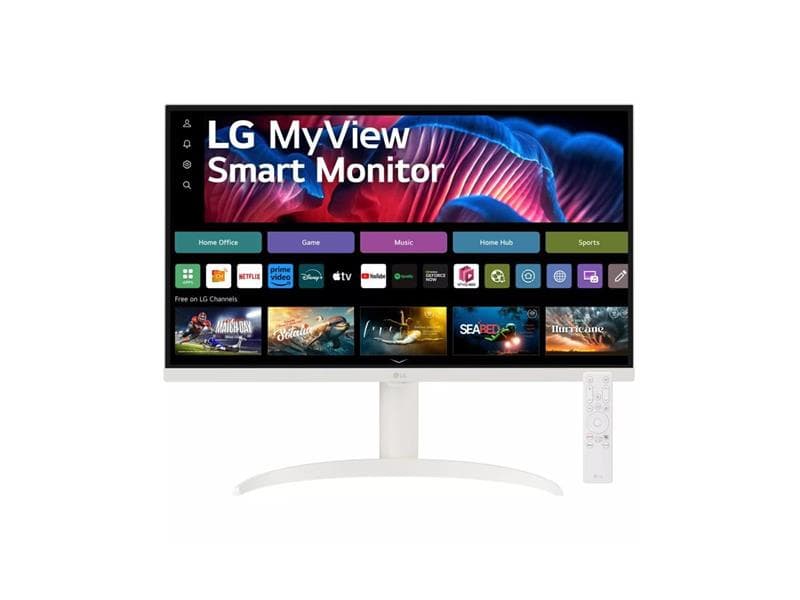 LG MYVIEW SMART MONITOR 27IN 27SR75U-W (3840 X 2160) WITH IPS 16:9 DISPLAY, WHITE
