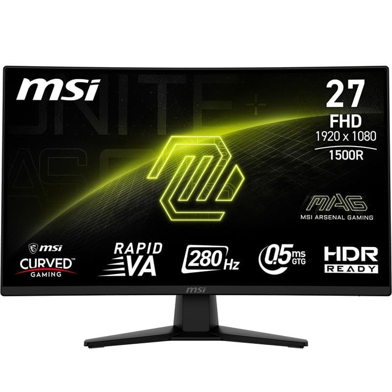 MSI MAG 274CXF27" FHD Curved Rapid VA 280Hz 0.5ms Gaming Monitor(Open Box)