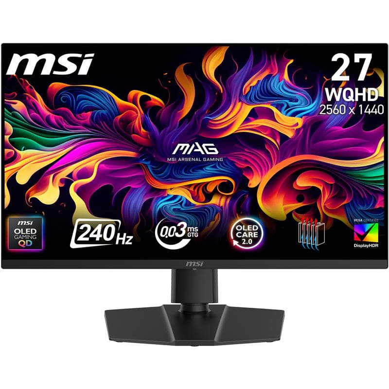MSI MAG 26.5" 2560 x 1440 QHD QD-OLED 240Hz Gaming Monitor