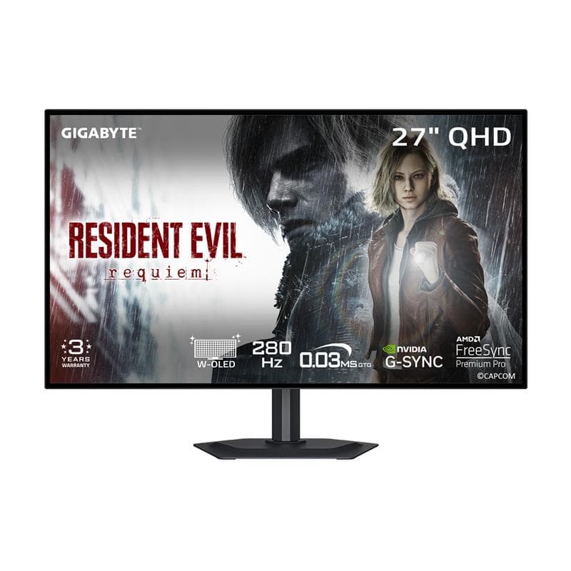 GIGABYTE 27" 2560 x 1440 QHD W-OLED 280Hz Gaming Monitor(Open Box)