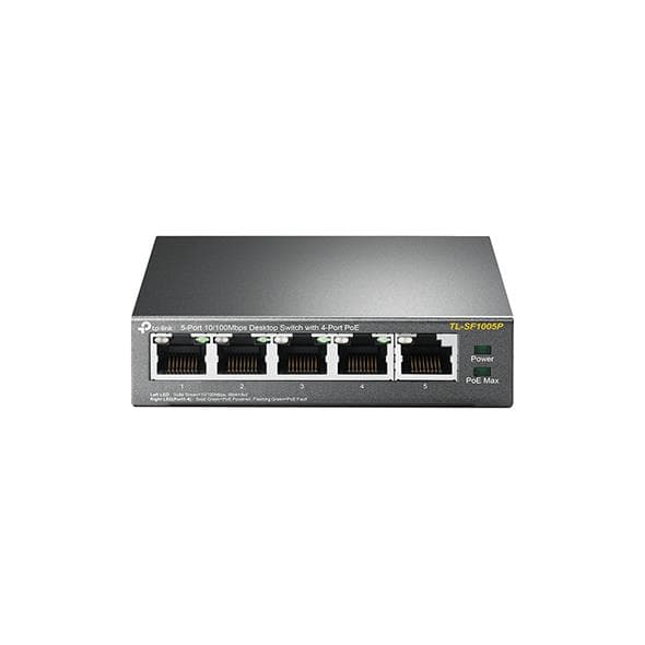 TP-Link 5-Port 10/100Mbps Desktop Switch with 4-Port PoE (TL-SF1005P)
