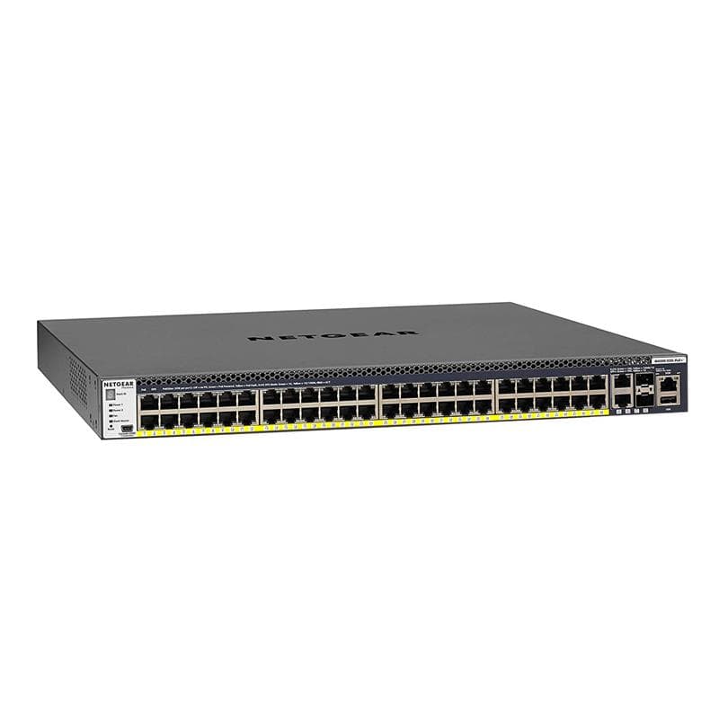 NETGEAR (GSM4352PB-100NES) 48x1G PoE+ Stackable Managed Switch with 2x10GBASE-T and 2xSFP+ (1,000W PSU)