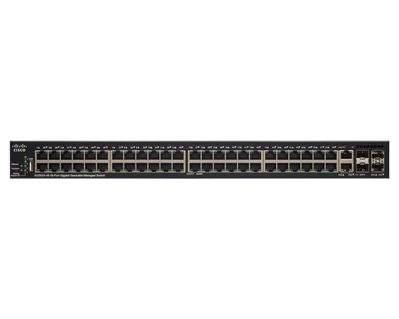 Cisco SG350X-48MP 48-Port Gigabit PoE Stackable Managed Switch
