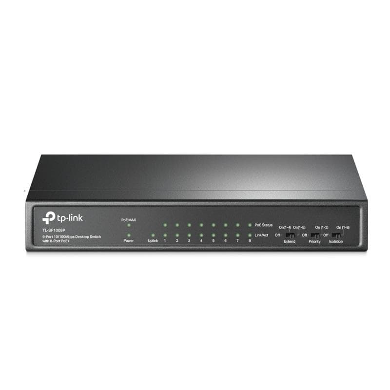 TP-Link (TL-SF1009P) 9-Port 10/100Mbps Desktop Switch