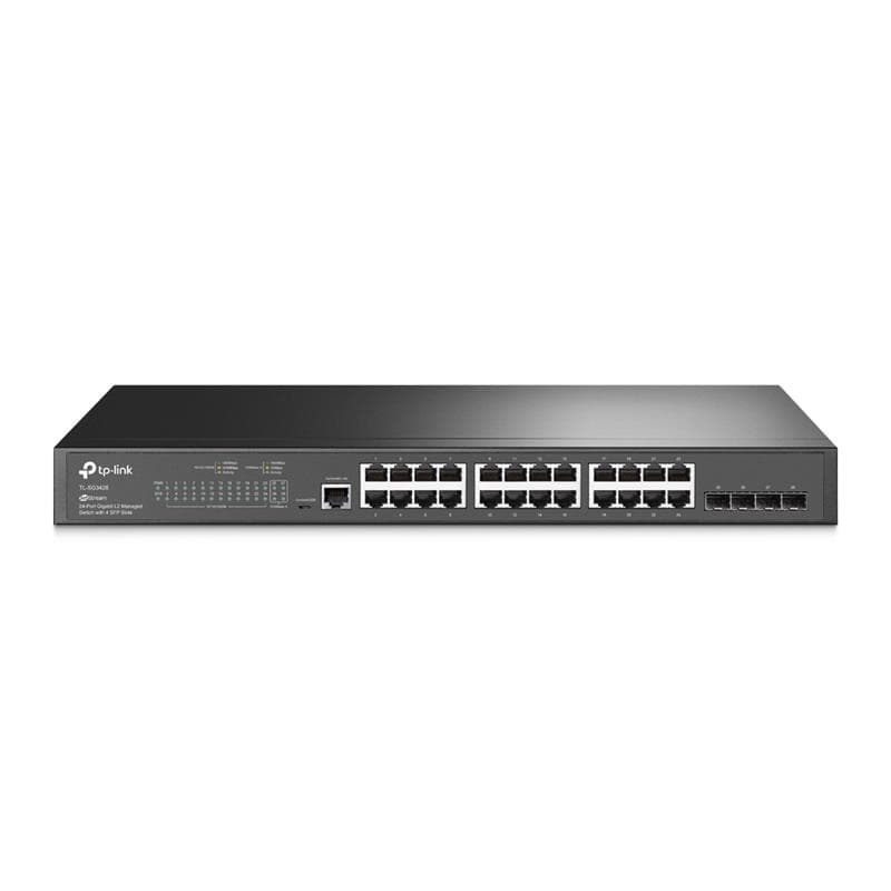 TP-Link (TL-SG3428) JetStream 24 Port Gigabit L2 Managed Switch with 4 SFP Slots Retail