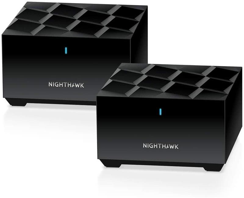 NETGEAR (MK62-100CNS) Nighthawk Whole Home Mesh Wi-Fi 6 System (MK62)  2PK- AX1800 Router with 1 Satellite Extender, Coverag...