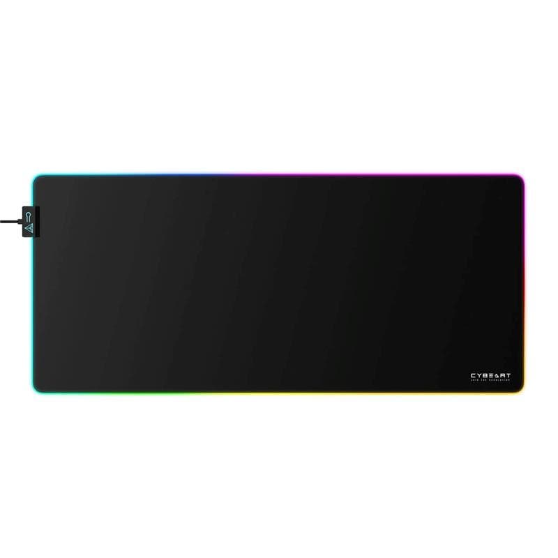 CYBEART Ghost (Black) RGB Gaming Desk Mat (XXL - 900x400x4mm)