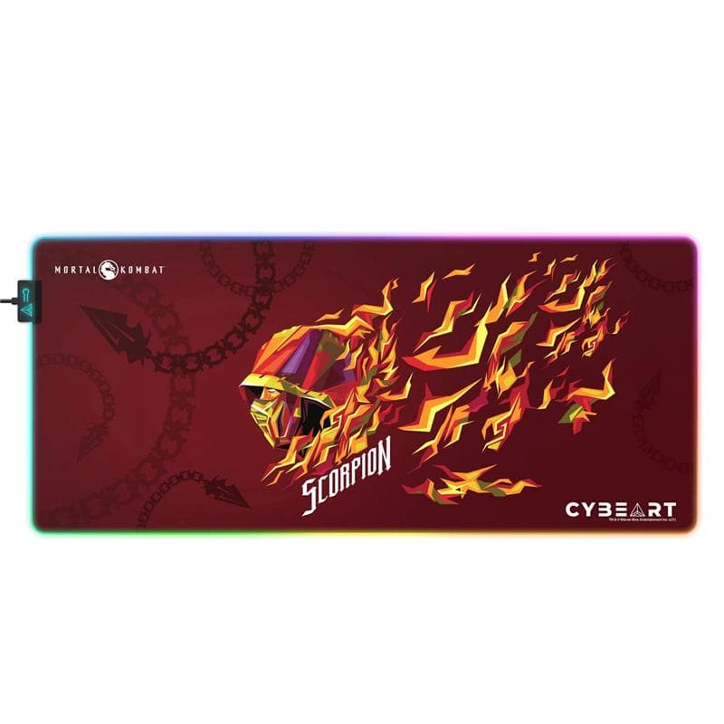 CYBEART Scorpion - Mortal Kombat RGB Gaming Desk Mat(XXL-900x400x4mm)