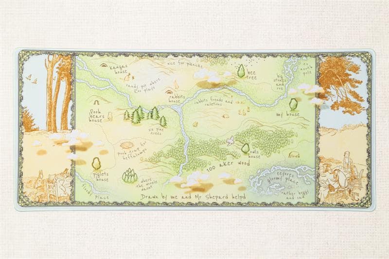 DROP Bees.Keys Hundred Acres XL Mouse Pads - Map(Open Box)