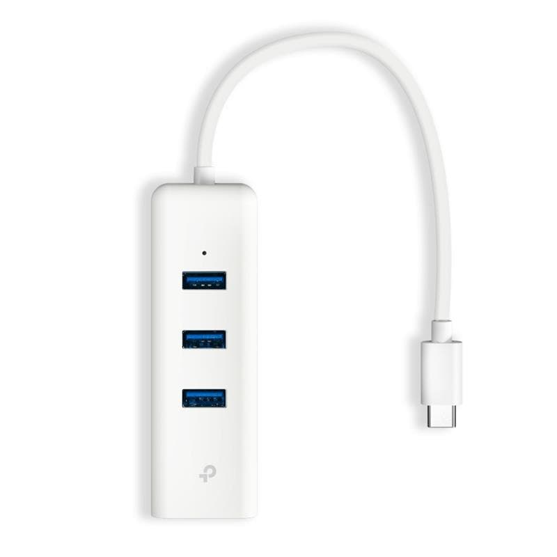 TP-Link (UE330C) USB-C to RJ45 3-Port Hub & Gigabit Ethernet Adapter(Open Box)