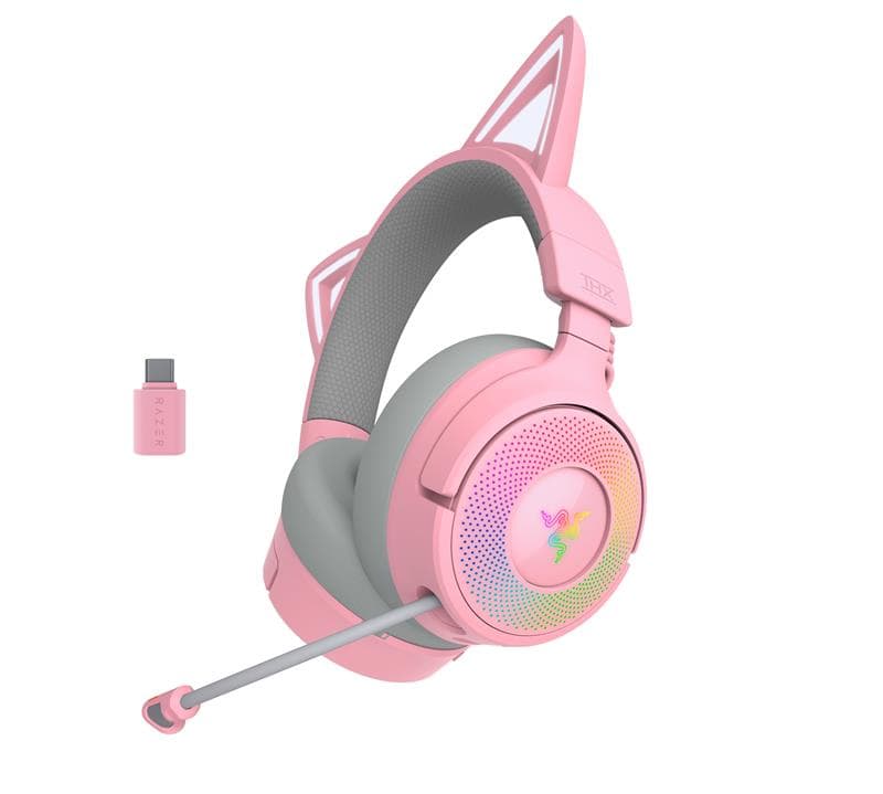 Razer Kraken Kitty V3 Pro Wireless RGB Gaming Headset Quartz Kitty