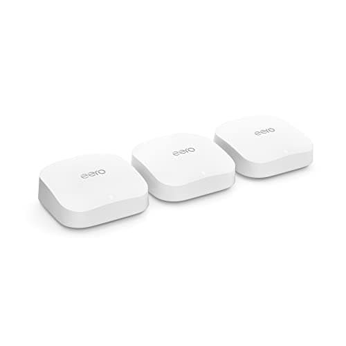 Amazon eero Pro 6E mesh wifi system - Supports internet plans up to 2.5 Gbps, Coverage up to 560 m², Connect 100+ devices, 3-pack