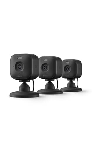 Blink Mini 2K+ (newest model) – Plug-in Home & Pet Security Camera with 2K video resolution, colour night vision, enhanced audio, motion detection – 3 camera (Black)