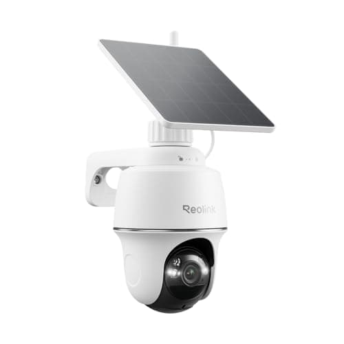 REOLINK Soalr Security Camera Wireless Outdoor, Pan Tilt with 360° Panoramic View, 2K+ Color Night Vision, 2.4/5GHz WiFi Camera Surveillance Exterieur, Home Hub Compatible, Argus PT + Solar Panel