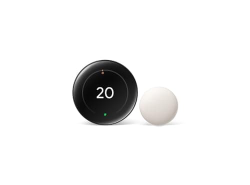 Google Nest Learning Thermostat (4th Gen) with Temp Sensor - Obsidian