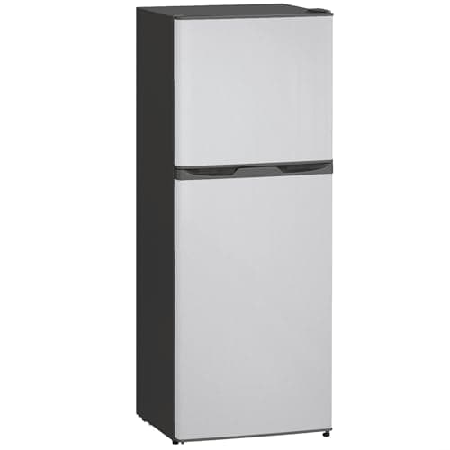 HOMCOM Mini Fridge with Freezer, 4.6 Cu. Ft 2 Door Compact Refrigerator with Adjustable Thermostat, Removable Glass Shelves, Reversible Door for Bedroom, Dorm, Kitchen, Silver