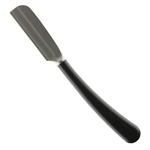 Feather SS Japanese Straight Razor, Black