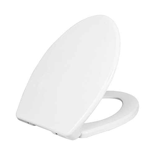 Luxe TS1008E Slow Close Elongated Comfort Fit Toilet Seat, White