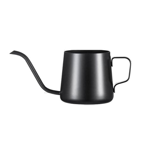 SundiooK for Stainless Steel Gooseneck Kettle 600ml, Hand Drip Coffee Pot with Pour Over Spout Tea and Coffee Brewing black 250ml