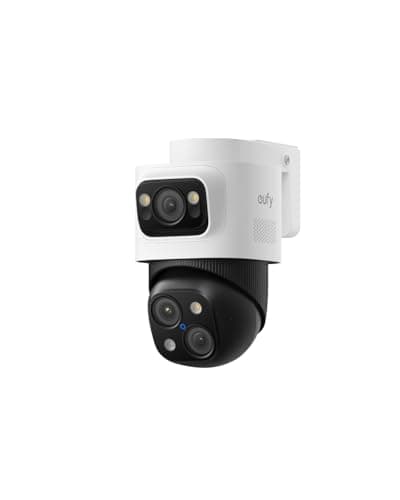 eufy PoE Bullet-PTZ Cam S4, NVR Add On Cam, 24/7 Recording, 4K UHD Triple Lens, 122° FOV, 360° Pan and Tilt, 8× Hybrid Zoom, AI Tracking, Red and Blue Light, Color Night Vision, PoE Plug and Play