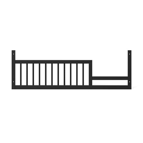 Child Craft Toddler Bed Guard Rail Converts Cranbrook 4-in-1 Convertible Crib into Toddler Bed, Made of Pinewood, Non-Toxic Finish (Ebony)