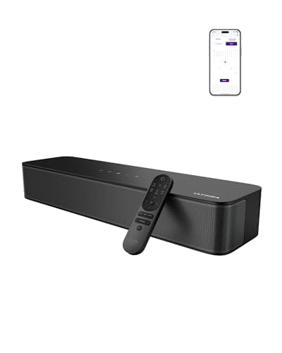 ULTIMEA 2.1ch Sound Bar for TV, Built-in Subwoofer, Peak Power 132W, App Control, 16 Inches Bluetooth 5.4 TV Speakers Soundbar, All-in-one PC Soundbar for Game, Opt/AUX/Wall Mount, Poseidon M20 Pro