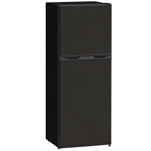 HOMCOM Mini Fridge with Freezer, 4.6 Cu. Ft 2 Door Compact Refrigerator with Adjustable Thermostat, Removable Glass Shelves, Reversible Door for Bedroom, Dorm, Kitchen, Black