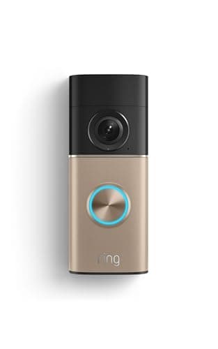 Ring Wired Doorbell 2K Plus (Newest Model) — Retinal 2K with wide-angle video, 6x Enhanced Zoom, and Night Vision, Polished Sandstone