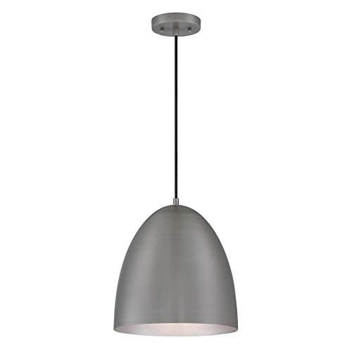 Westinghouse Lighting 6111414 Clover Transitional One-Light Indoor Pendant Light Dark Pewter Finish, Brushed Nickel, 11.75