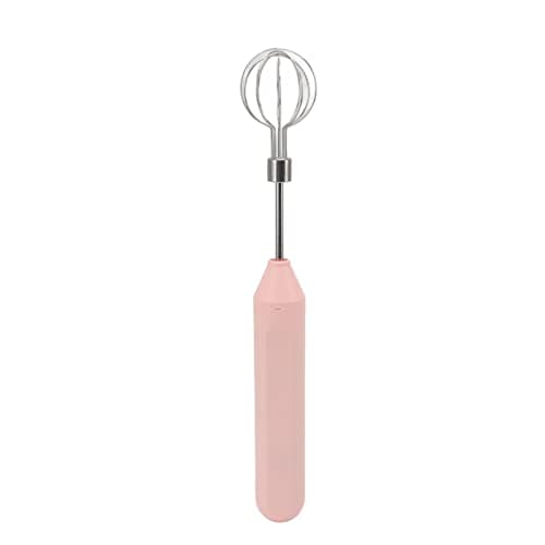 Electric Hand Mixer Whisk, Electric Immersion Hand Blender Handheld Foam Maker Hand Mixer for Egg Milk Frother Handheld for Coffee Lattes(Pink)