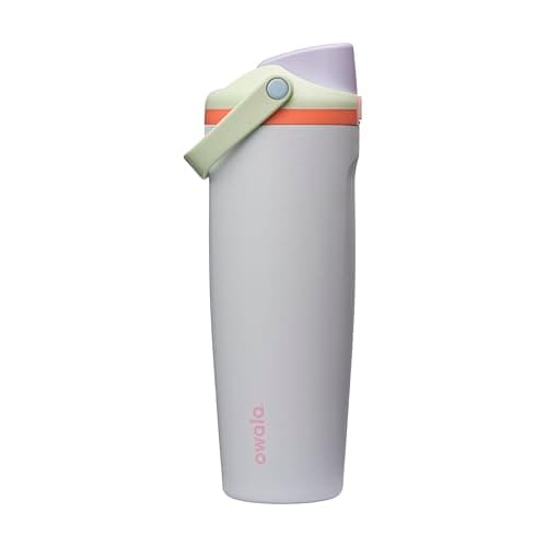 Owala FreeSip Sway Insulated Stainless Steel Water Bottle with Two-Way Spout, Built-In Straw and Bucket Handle, Made for Travel, School, and Sports, 30oz, BPA Free, Leak Proof, Beach House
