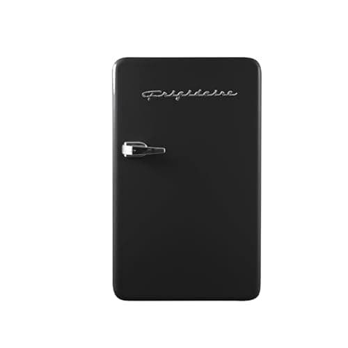Frigidaire EFR372-BLACK 3.2 Cu Ft Black Retro Compact Rounded Corner Premium Mini Fridge