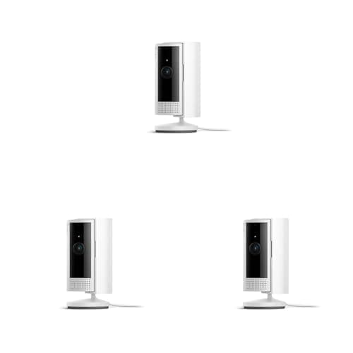Ring Indoor Cam (2nd Gen) | 1080p HD Video & Colour Night Vision, Two-Way Talk, and Manual Audio & Video Privacy Cover (2023 release) | White (Pack of 3)