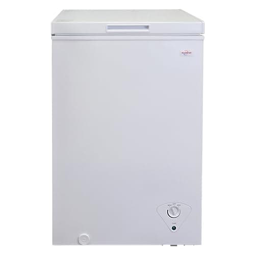 Koolatron Deep Freezer - 3.5 Cubic Feet, White Chest Freezer, 1 Wire Basket, Garage Ready, Meat Storage, Front Drain, For Home, Apartment, Basement, Dorm, Cottage, Manual Defrost, Stand Up