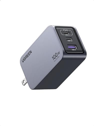 UGREEN Nexode Pro 100W USB C Charger, 3-Port GaN Compact Fast Charger Block