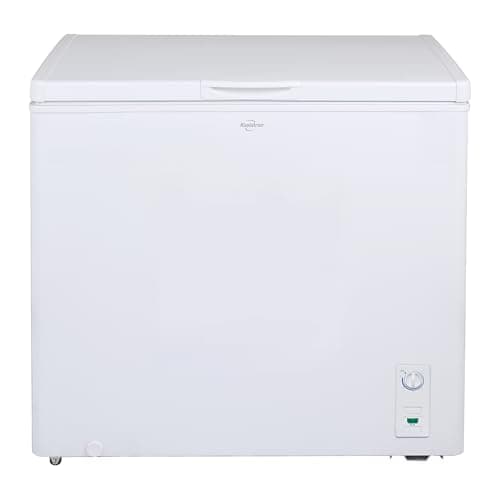 Koolatron Deep Freezer - 7.0 Cubic Feet, White Chest Freezer, 1 Wire Basket, Garage Ready, Meat Storage, Front Drain, For Home, Apartment, Basement, Dorm, Cottage, Manual Defrost, Stand Up