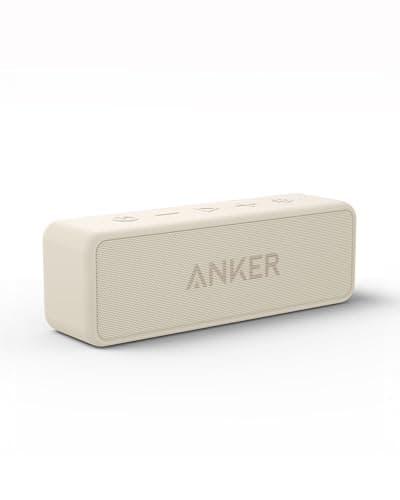 Anker Soundcore 2, 12W Dual-Driver, Portable Bluetooth Speakers for Daily Use, and Wireless, Extended Battery Life, 24-Hour Playtime, IPX7 Water Resistant, Built in Mic, 66 ft Bluetooth Range- White