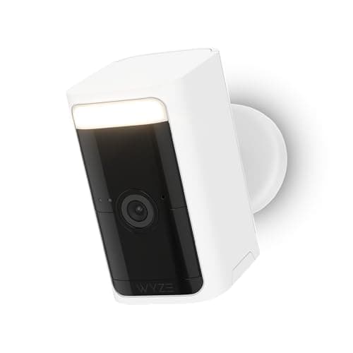 WYZE Wireless Outdoor/Indoor Battery Security Camera, 2.5K HDR Color Night Vision, Integrated Spotlight & Siren, Motion Detection, 2-Way Audio, Alexa&Google Assistant, Free Expert Support, White