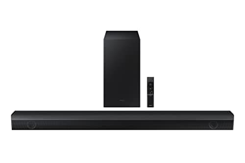 Samsung HW-B650 3.1ch Soundbar w/Dolby 5.1 DTS Virtual:X, Bass Boosted, Built-in Center Speaker, Bluetooth Multi Connection, Voice Enhance & Night Mode, Subwoofer Included, 2022,Black