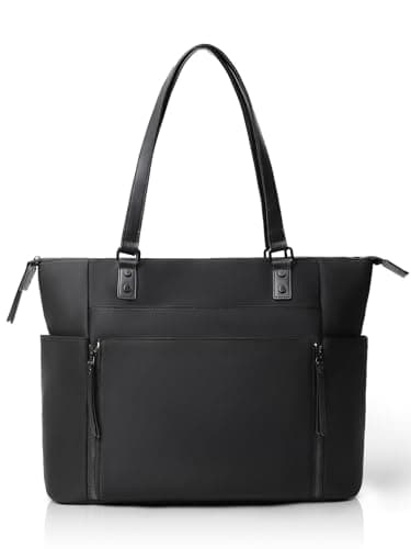 MOMINSIDE Diaper Bag with Changing Station Neoprene Backpack Diaper Bag Tote with 14 Pockets, Convertible Baby Bag for Boys Girls, Black