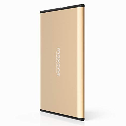 500GB External Hard Drive Portable - Maxone Ultra Slim 2.5'' External HDD USB 3.0 Compatible with PC,Desktop, Laptop, Gold