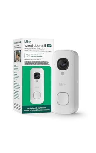 Blink Wired Doorbell 2K+ (newest model) — Head-to-Toe 2K video doorbell, continuous hardwired power, pair with Alexa or Blink Chime (sold separately) required for in-home alerts