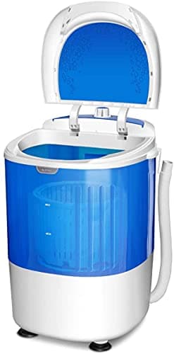 DORTALA Portable Washing Machine, 5.5 LBS Small Single Tube Washer with Spin Dryer, Compact Laundry Washer for Apartment, Dorm and RV, White & Blue