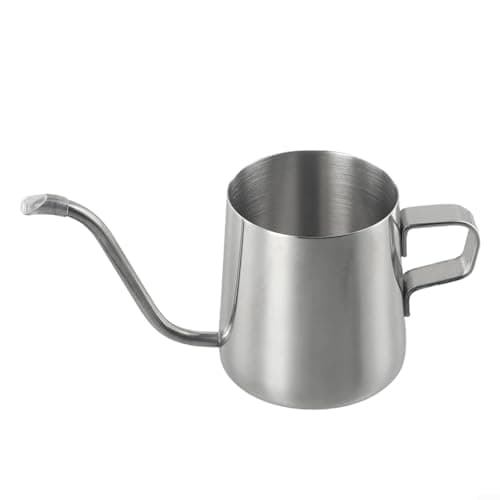 Stainless Steel Pour Over Gooseneck Coffee for Kettle for Hand Drip Brewing, Ergonomic Design for Comfortable Grip (Silvery 250ML)