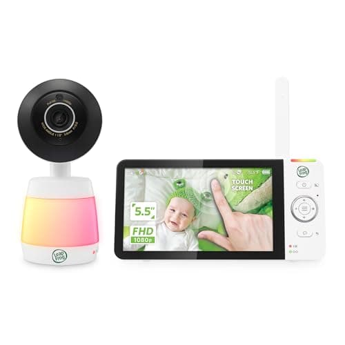 LeapFrog 1080p WiFi Remote Access 360 Degree Pan & Tilt Video Baby Monitor with 5.5” Touch Screen, High Definition 1080p Display, Super Long Range, Night Light, Color Night Vision, LF2936FHD-TOUCH