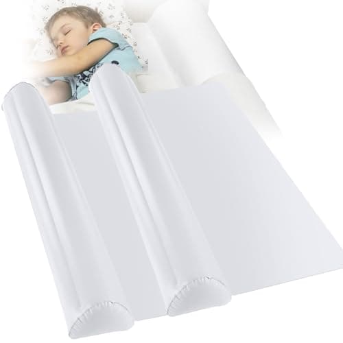 Lilian&Gema 2-Pack Inflatable Bed Rails for Toddlers, Safe & Portable Toddler Bed Bumper Guard, Blow up Bed Rails for Twin, Full, Queen, King Size Beds, Bed Guard for Travel or Home